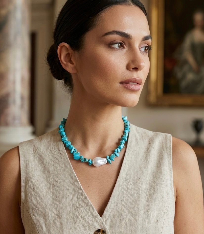 Collar alice turquesa
