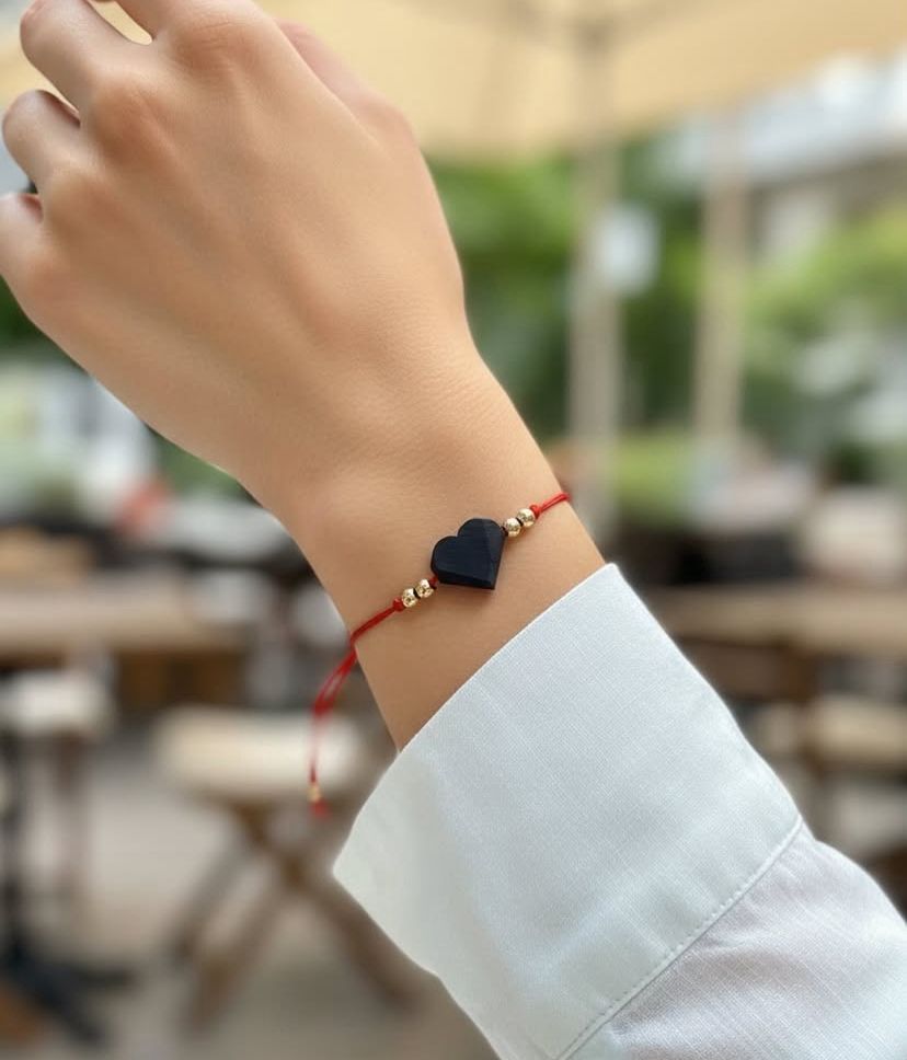 PULSERA ROJA AZABACHE CORAZON