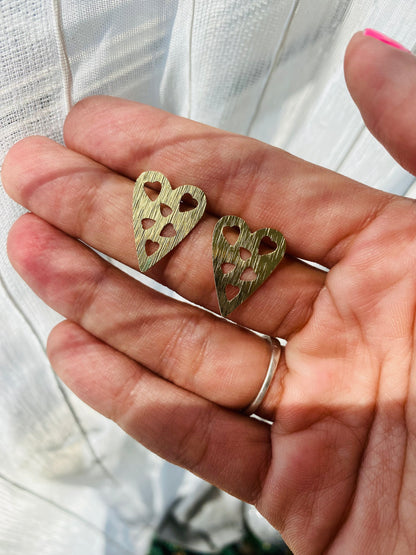 Corazones figura caladas topo