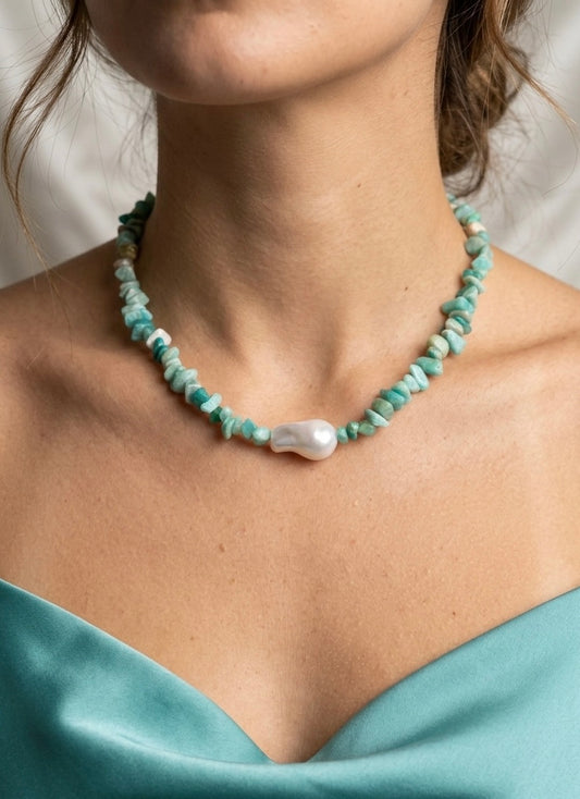 Collar alice Amazónita