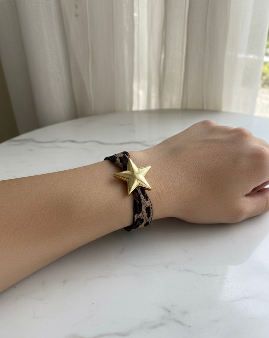 Pulsera pasadora Estrella animal print