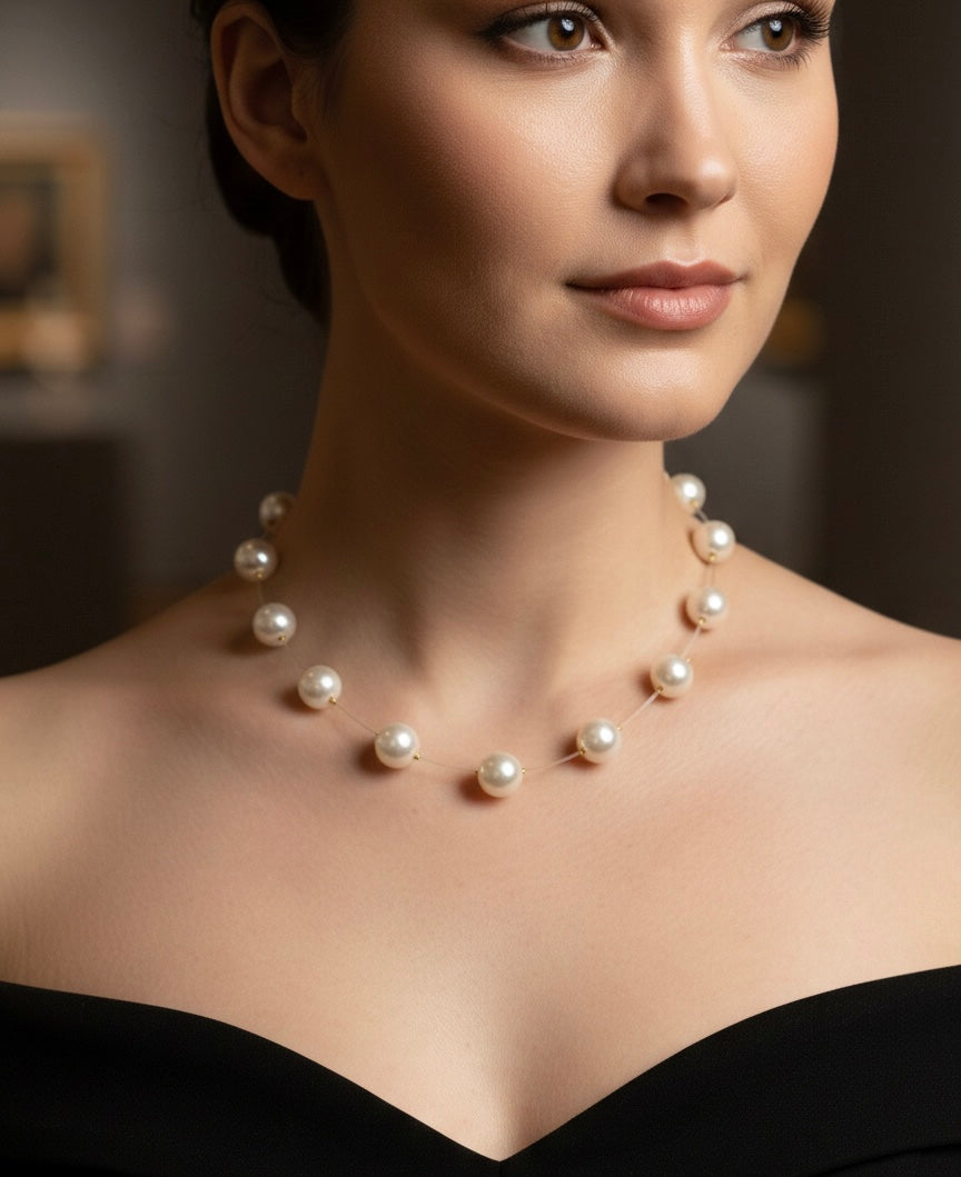 Collar Perlas fantasm grande