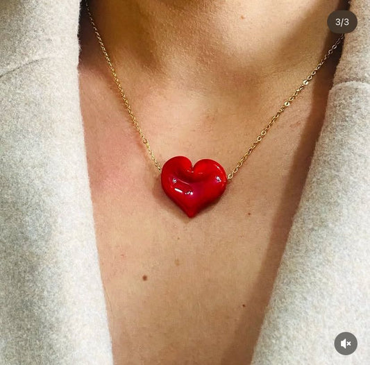 CORAZON MURANO ROJO