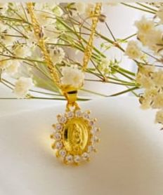 COLLAR MEDALLA VIRGEN DE GUADALUPE CIRCONES